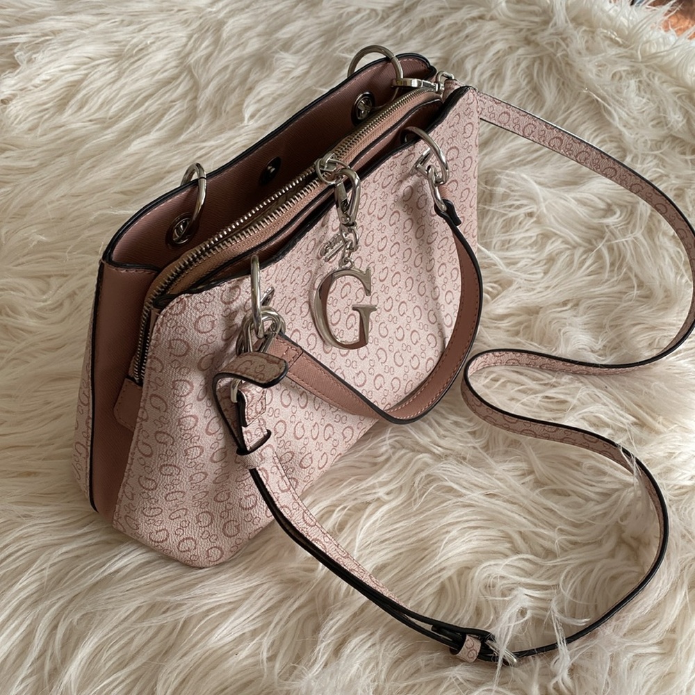 GUESS Los Angeles monogrammed print purse